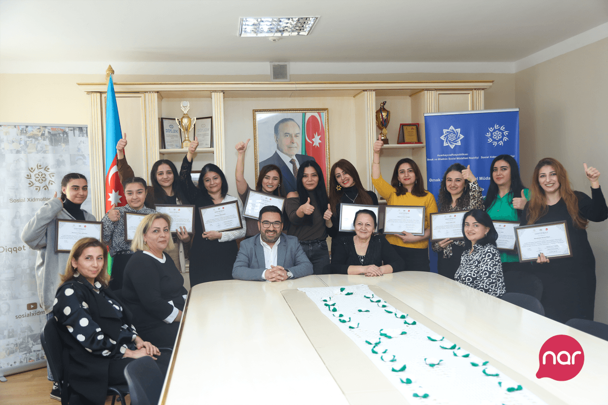 “Nar”ın eşitmə məhdudiyyətli şəxslər üçün peşə təlimlərinin ilk mərhələsi başa çatıb “Nar”ın eşitmə məhdudiyyətli şəxslər üçün peşə təlimlərinin ilk mərhələsi başa çatıb