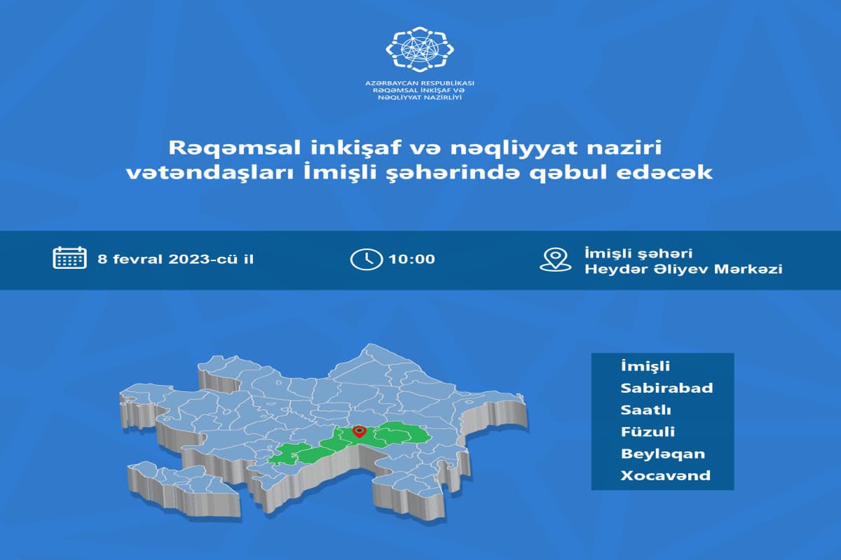 Rəşad Nəbiyev İmişlidə vətəndaşları qəbul edəcək Rəşad Nəbiyev İmişlidə vətəndaşları qəbul edəcək