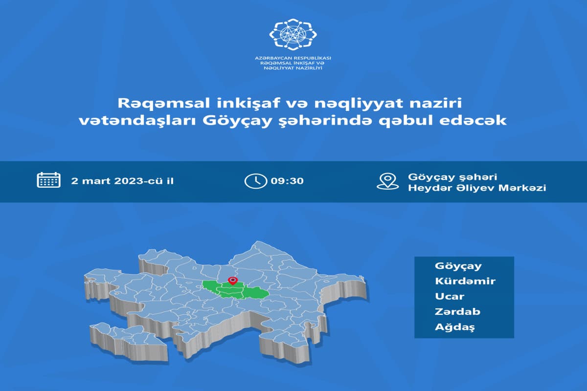 Rəşad Nəbiyev Göyçay şəhərində vətəndaşları qəbul edəcək Rəşad Nəbiyev Göyçay şəhərində vətəndaşları qəbul edəcək