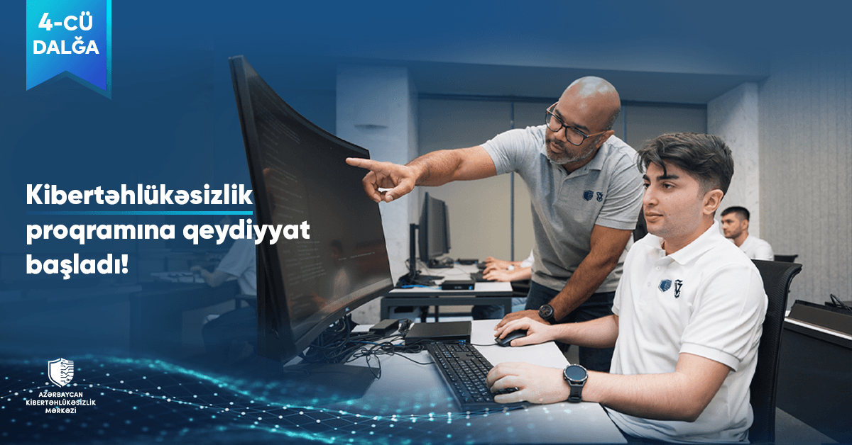 Azərbaycan Kibertəhlükəsizlik Mərkəzinin yeni təlim proqramına qeydiyyat başlayır Azərbaycan Kibertəhlükəsizlik Mərkəzinin yeni təlim proqramına qeydiyyat başlayır