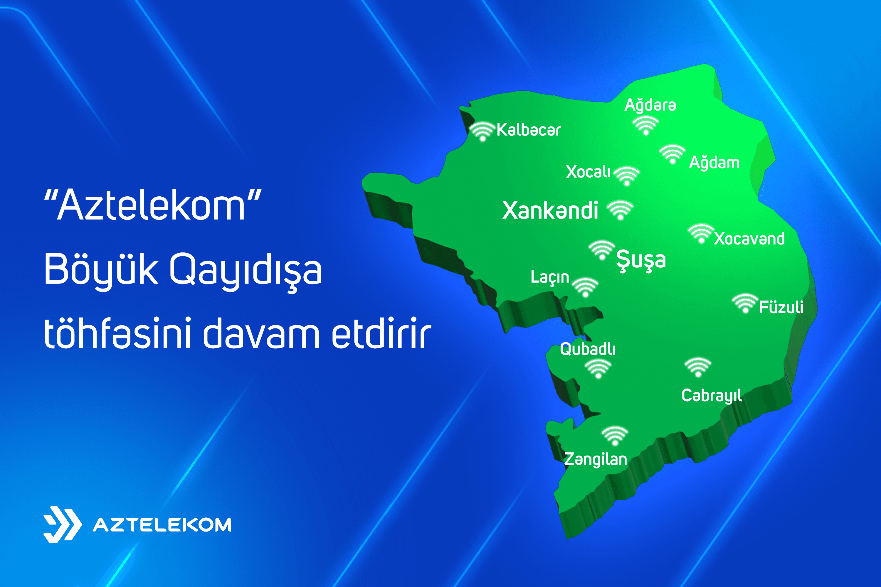 Azad edilmiş ərazilərdə 2025-ci ildə telekommunikasiya infrastrukturunun qurulması ilə bağlı görülmüş işlər açıqlanıb Azad edilmiş ərazilərdə 2025-ci ildə telekommunikasiya infrastrukturunun qurulması ilə bağlı görülmüş işlər açıqlanıb