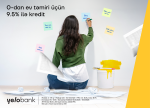 Yelo Bank-dan ev təmiri üçün illik 9.5% ilə nağd pul krediti