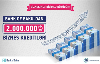 Bank of Baku-dan BİZNES KREDİTLƏRİ –  2.000.000 AZN-dək və KOMİSSİYASIZ!