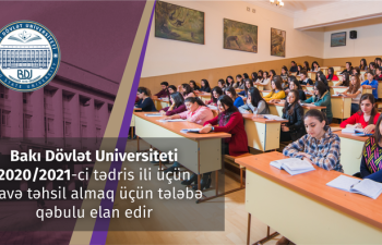 Bakı Dövlət Universiteti 2020/2021-ci tədris ilində əlavə təhsil almaq üçün tələbə qəbulu elan edir