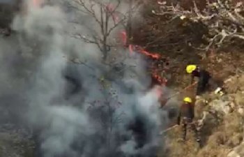 Ermənilər Göygölü vurdu, yanğın başladı