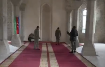 İllər sonra Şuşa məscidində ilk namaz - Video