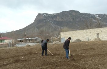 Tovuzun sərhəd kəndlərində yaz işləri davam edir