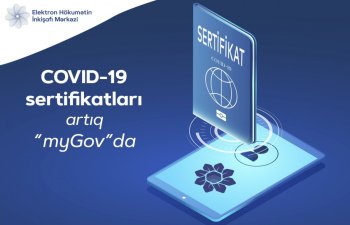 COVID-19 sertifikatları “myGov”a inteqrasiya olunub