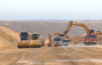 Şükürbəyli-Cəbrayıl-Hadrut yeni avtomobil yolunun tikintisi davam etdirilir