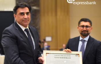 Expressbank-a “Qarabağ Dirçəliş Fondu”-nun xüsusi sertifikatı təqdim olunub