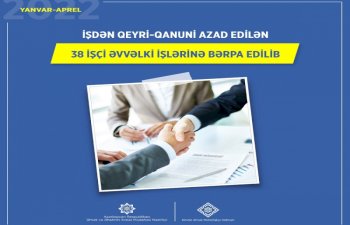 Bu il işdən qanunsuz çıxarılan şəxslərin sayı açıqlanıb