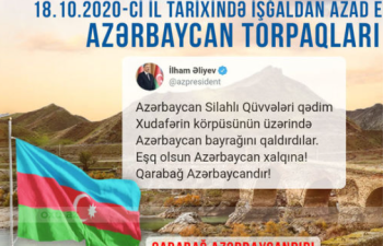 Cəbrayılın 3 məntəqəsinin və Xudafərin körpüsünün işğaldan azad edilməsindən iki il keçir