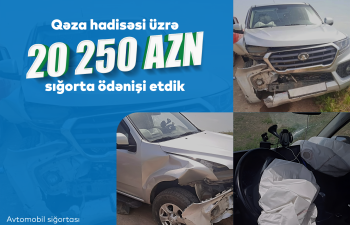 PAŞA Sığorta şirkəti KASKO sığortası üzrə 20 250 AZN ödəniş etdi