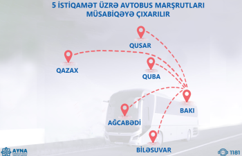 5 istiqamət üzrə şəhərlərarası müntəzəm avtobus marşrutları müsabiqəyə çıxarılır