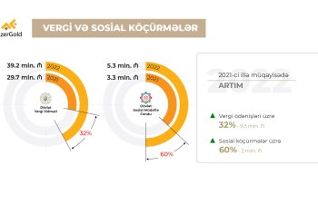 “AzerGold” QSC-nin 2022-ci ildə vergi ödənişləri artıb