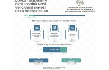 Bu ilin ilk 2 ayında dövlət əmlakının özəlləşdirilməsi və icarəsi üzrə göstəricilər - CƏDVƏL