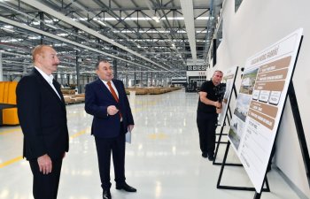 İlham Əliyev Qazaxda “Venzana” mebel fabrikinin açılışında iştirak edib - FOTO