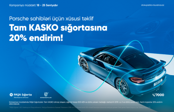 PAŞA Sığortadan Porsche həvəskarlarına özəl Tam KASKO kampaniyası!