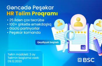 “Peşəkar HR Təlim Proqramı” Gəncədə!