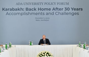 Prezident İlham Əliyev Qarabağa qayıdışla bağlı beynəlxalq forumda iştirak edib