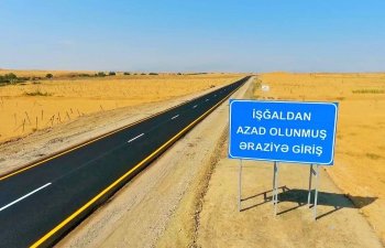 Azad olunmuş ərazilərdə bərpası və yenidən qurulması nəzərdə tutulan yolun 185,5 km-də işlər başa çatıb