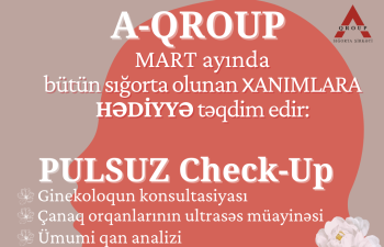 Mart ayı ərzində qadınlar üçün A-Qroup-dan 100% endirim!