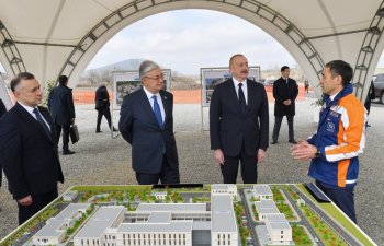 Prezident İlham Əliyev və Kasım-Jomart Tokayev Füzulidə inşa olunacaq Mərkəzi Rayon Xəstəxanasının layihəsi ilə tanış olublar