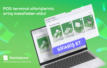 Rabitəbank ilə POS terminal sifarişi artıq məsafədən!