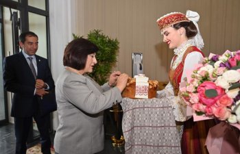 Milli Məclisin sədri Sahibə Qafarova Belarus Respublikasına rəsmi səfərə gəlib