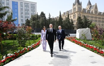 Prezident İlham Əliyev və Birinci xanım Mehriban Əliyeva Bakıda Botanika İnstitutunun yeni binasının açılışında iştirak edib