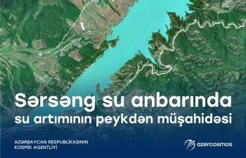 Sərsəng su anbarında suyun səthinin rekord səviyyəyə çatıb - Azərkosmos