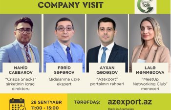 “Azexport” istehsalat müəssisəsinə səfər təşkil edir: meyvə quruları və çərəz istehsalı ilə tanışlıq