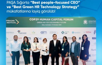 PAŞA Sığorta “Best people-focused CEO” və “Best Green HR Technology Strategy” mükafatlarına layiq görülüb!