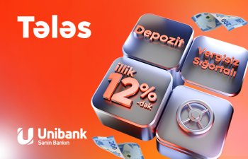 Unibank əmanət faizini yüksəldib- illik 12%, sığortalı və vergidən azad!