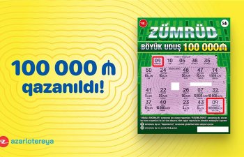 “Zümrüd” ani lotereyasında böyük uduş – 100 000 qazanıldı!