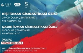 Milli Gimnastika Arenasında idman gimnastikası üzrə çempionat başlayır